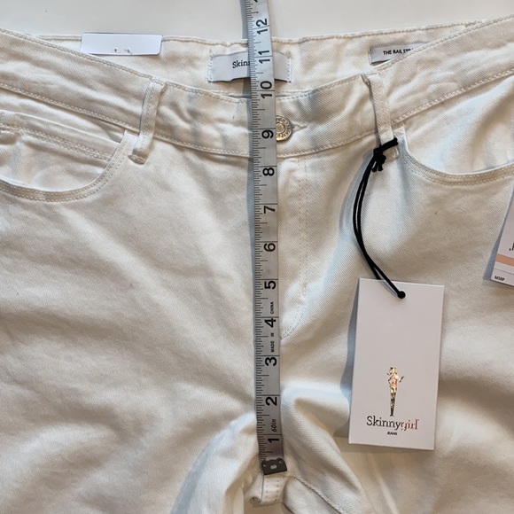 Skinny Girl SZ 28 White Rail Straight Midrise Denim Jeans New - Picture 7 of 13